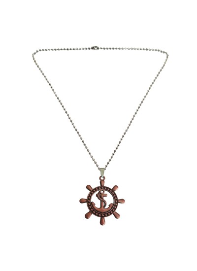 Nautical Ship Wheel Anchor Pendant